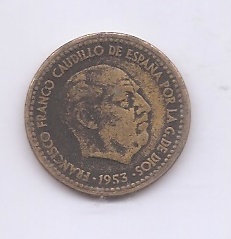 ESTADO ESPAÑOL (FRANCO) DEL AÑO 1953*60 DE 1 PESETA